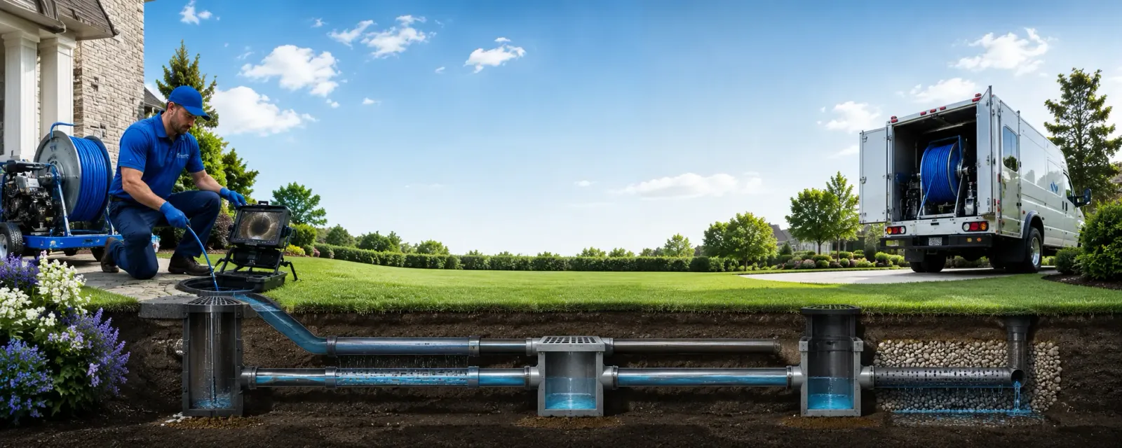 Outdoor drain cleaning information for Randleman, NC